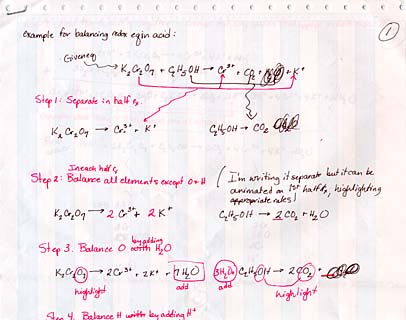 Balanced Redox Equation Examples